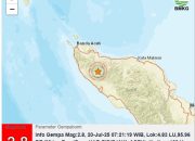 Gempa Magnitudo 2,8 Guncang Pidie Jaya