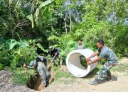 Demi Sawah Subur Dan Petani Makmur, Tim Satgas TMMD Reguler Ke-127 Kodim 0105/Abar Gass Pool Pasang Gorong-Gorong